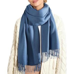 Pashmina Shawl Wraps Soft Warm Fashion Winter Scarf for Women - Cobalt Blue